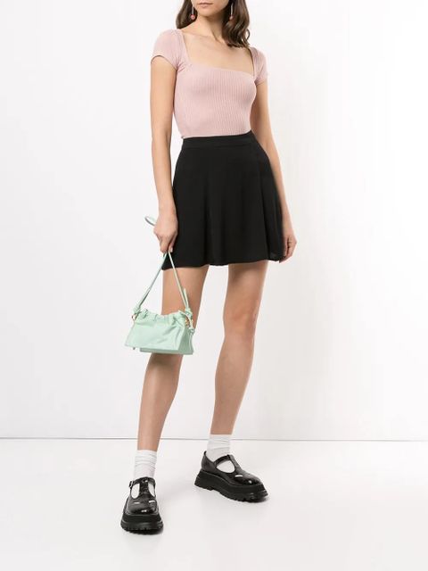 Reformation Flounce high-waist miniskirt - Black - zdjęcie produktu nr 2
