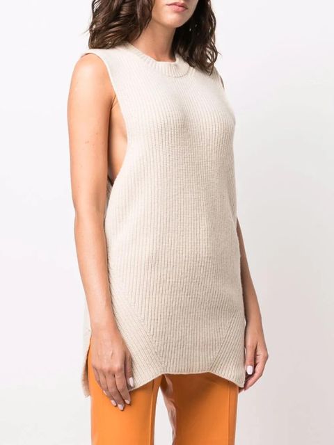 Nanushka sleeveless knit top - Neutrals