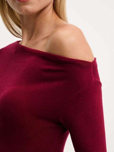 Answear.LAB longsleeve kolor bordowy