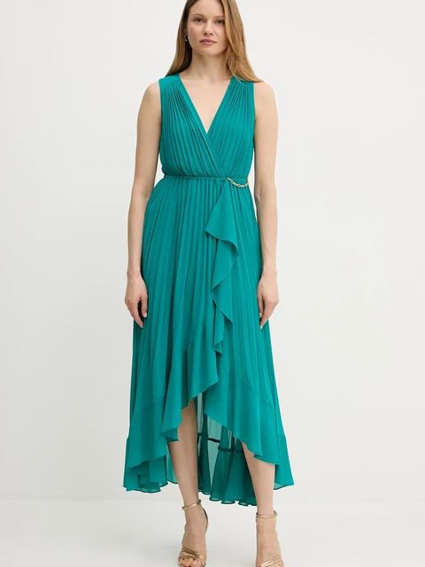 Morgan sukienka ROSYTA kolor zielony maxi rozkloszowana ROSYTA