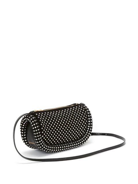 JW Anderson Bumper-12 crystal-embellished crossbody bag - Black