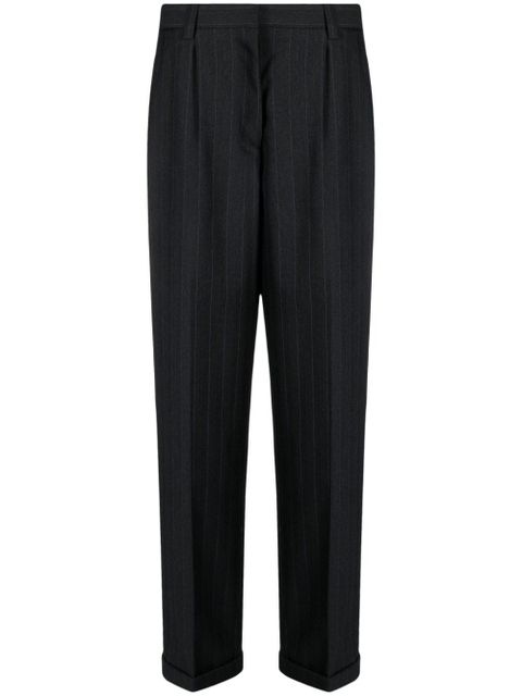 Miu Miu pinstripe herringbone wool trousers - Black - zdjęcie produktu nr 1