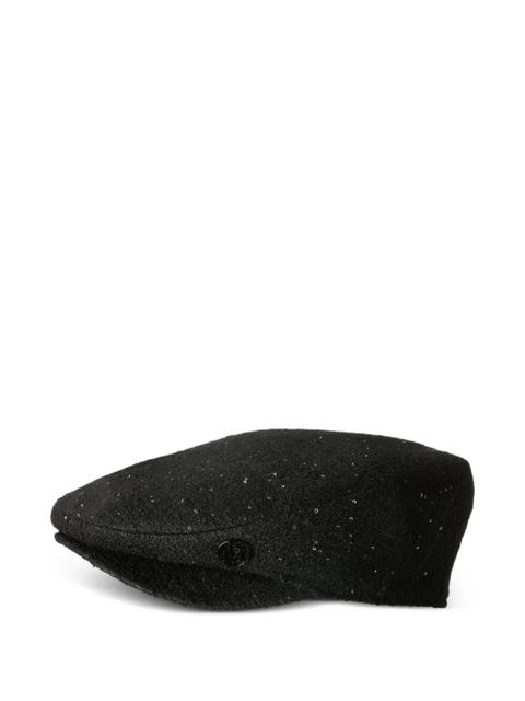Maison Michel sequined beret - Black - zdjęcie produktu nr 1
