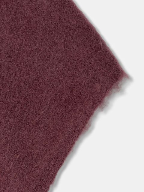 United Colors of Benetton szalik z domieszką wełny damski kolor bordowy gładki 6QZPDU020 - zdjęcie produktu nr 2