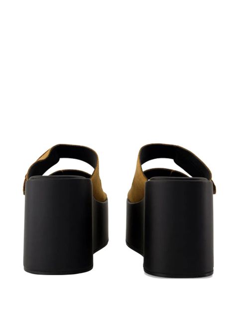 Coperni 100mm platform suede sandals - Brown