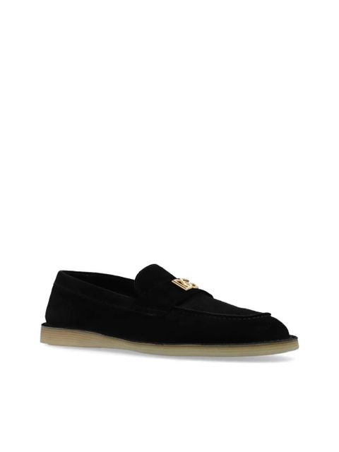Dolce & Gabbana logo-lettering loafers - Black