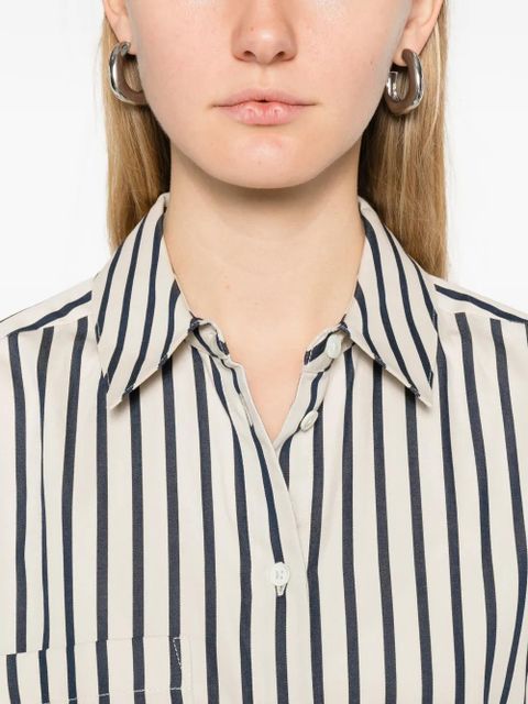 ANINE BING striped pocket shirt - Neutrals