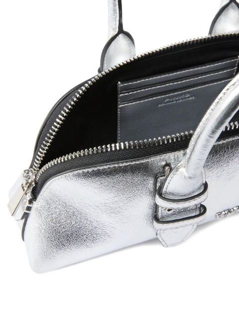 PINKO buckle handle tote bag - Silver