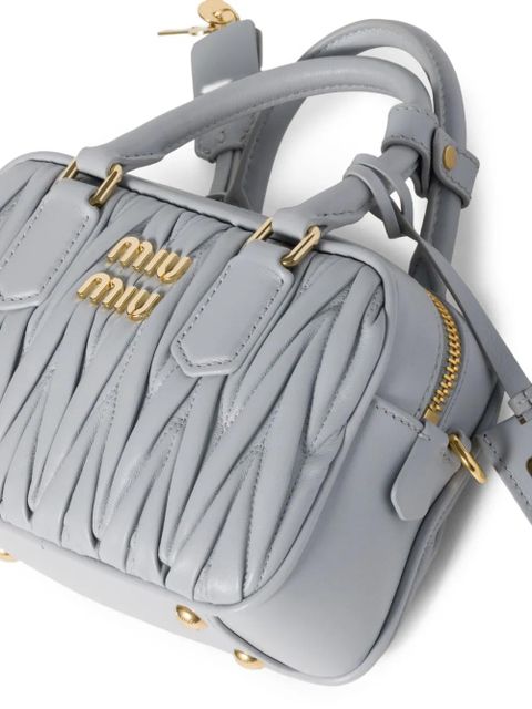 Miu Miu Arcadie matelassé leather bag - Grey