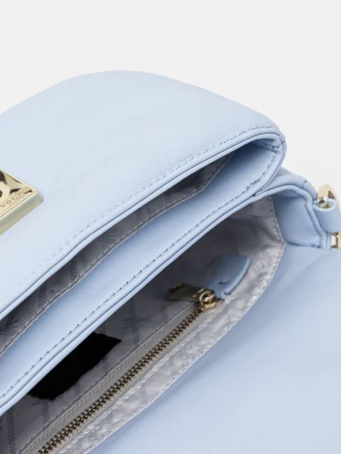 Patrizia Pepe torebka skórzana kolor niebieski 8B0219 L113