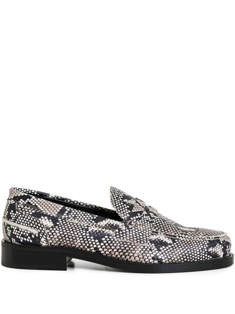 Essentiel Antwerp snake-effect loafers - Black - zdjęcie produktu nr 1