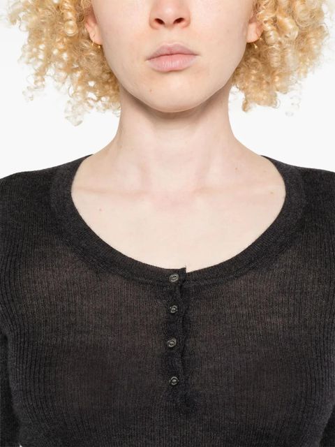 ISABEL MARANT Idite button-front top - Grey