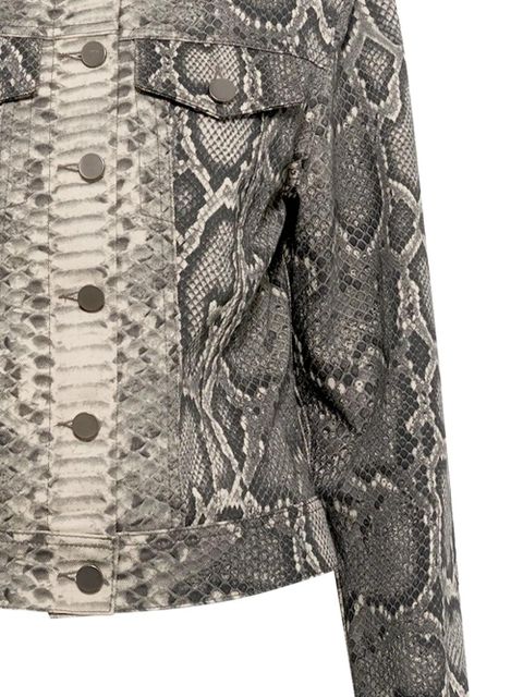 Gabriela Hearst Bronte python-print jacket - Grey - zdjęcie produktu nr 2