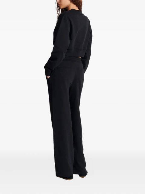 Balmain logo-print cropped sweatshirt - Black