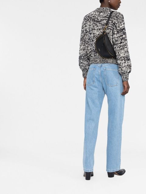 ISABEL MARANT Skano grained-leather shoulder bag - Black