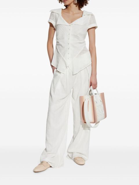 Cult Gaia Sisley wide-leg trousers - White - zdjęcie produktu nr 2