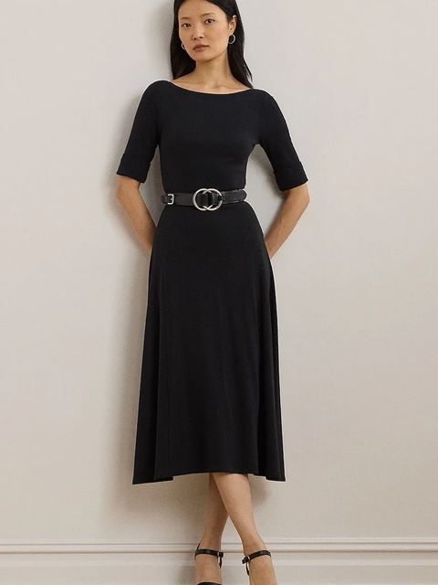 Lauren Ralph Lauren sukienka kolor czarny mini rozkloszowana 200973599 - zdjęcie produktu nr 1