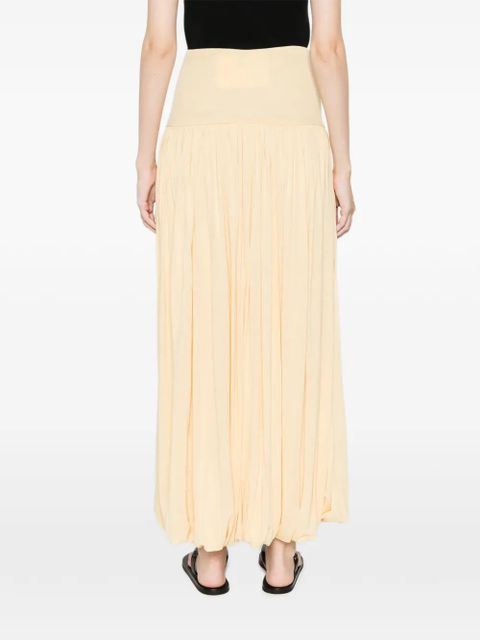 TOTEME gathered midi skirt - Neutrals