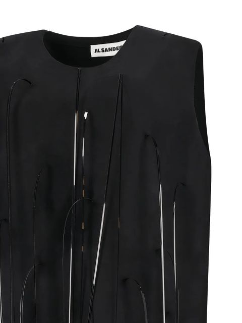 Jil Sander round-neck mini dress - Black