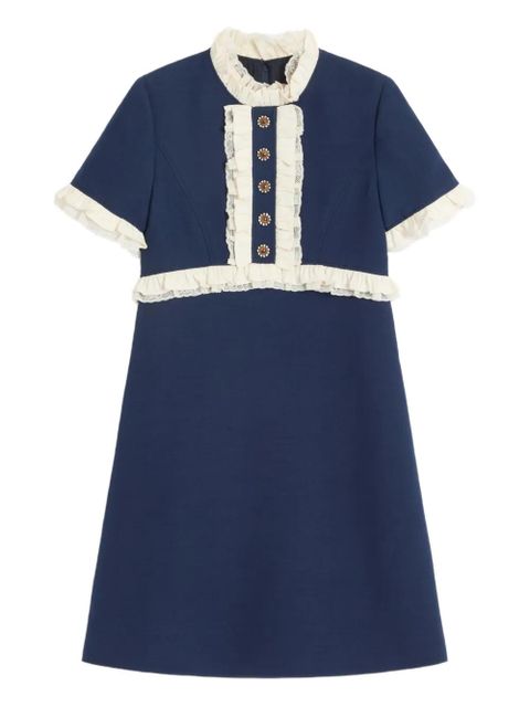 Valentino Garavani mini Crepe Couture wool dress - Blue