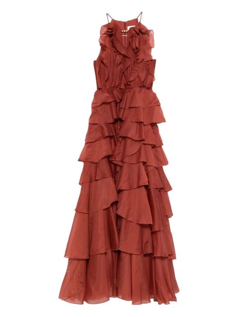 Aje Cleo ruffled tiered maxi dress - Orange - zdjęcie produktu nr 2