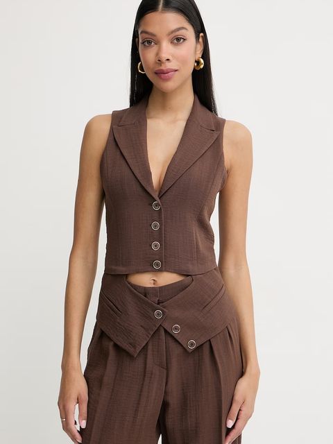 Simona Corsellini kamizelka jednorzędowa damska z wiskozy - zdjęcie produktu nr 1