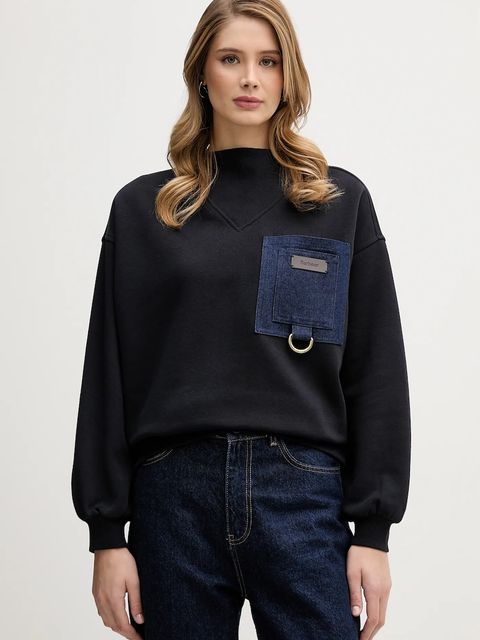 Barbour bluza Saima damska kolor granatowy gładka LOL0664 - zdjęcie produktu nr 1