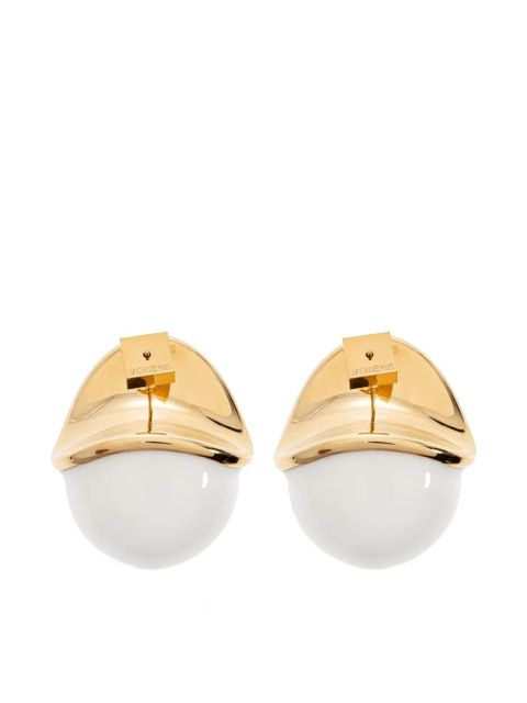 Jacquemus Raisin oval earrings - White