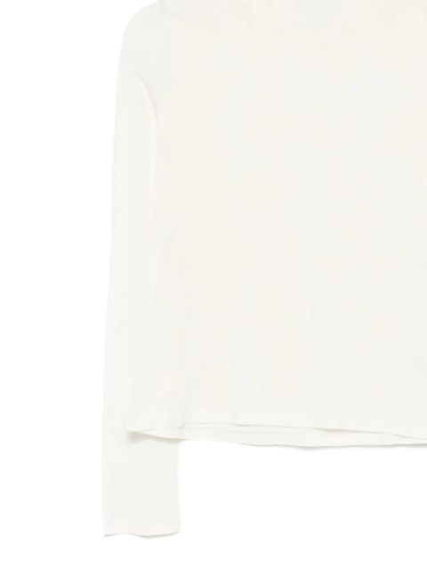 Max Mara long-sleeve silk T-shirt - White - zdjęcie produktu nr 2