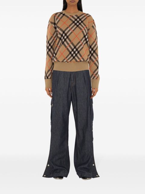 Burberry Vintage Check intarsia-knit jumper - Neutrals