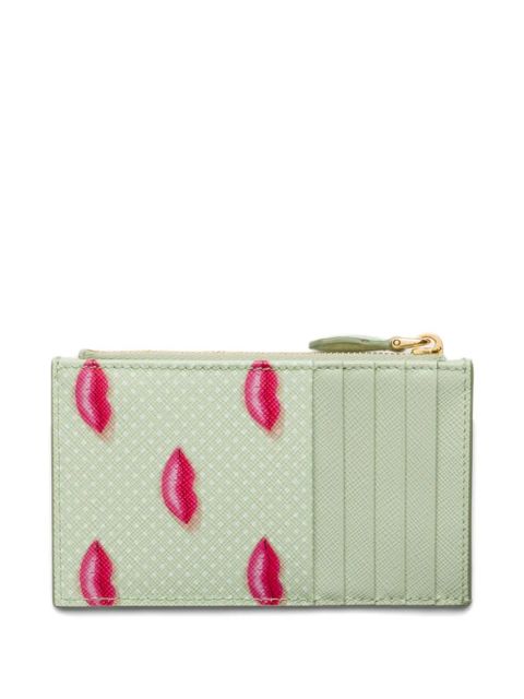 Prada logo-plaque card holder - Green - zdjęcie produktu nr 2