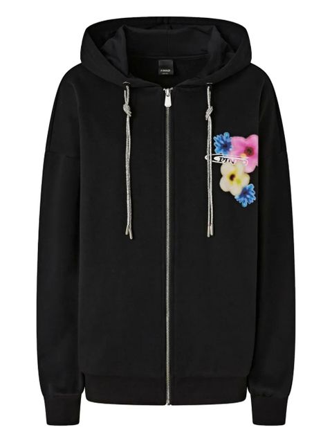 PINKO floral zip-up top - Black - zdjęcie produktu nr 1