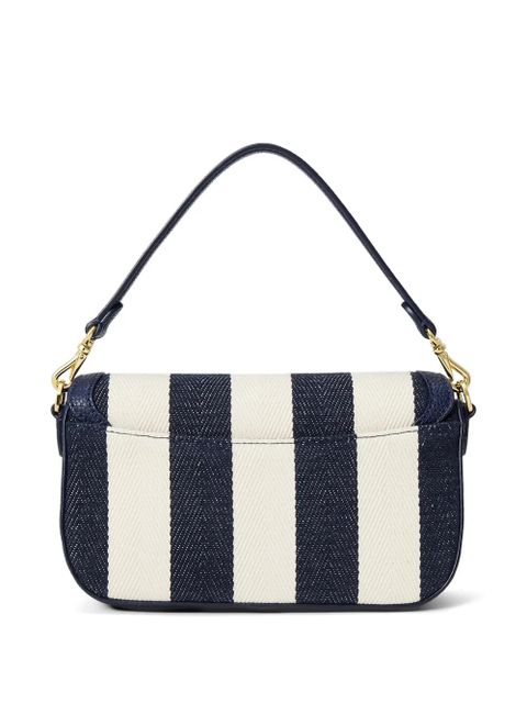 Lauren Ralph Lauren striped logo-plaque shoulder bag - Blue - zdjęcie produktu nr 2