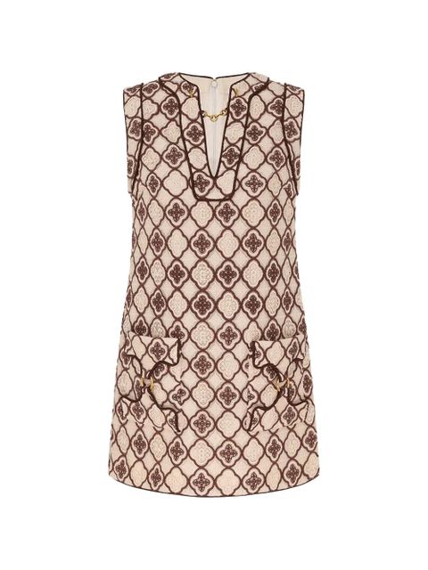 ZIMMERMANN Luna guipure mini shift dress - Neutrals - zdjęcie produktu nr 1