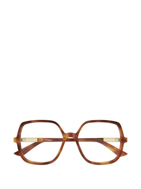 Chloé Eyewear logo-detail glasses - Brown - zdjęcie produktu nr 1