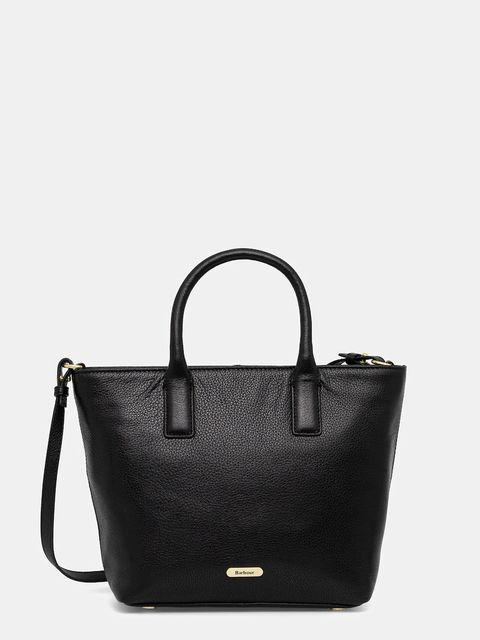 Barbour torebka skórzana kolor czarny LBA0489 - zdjęcie produktu nr 1