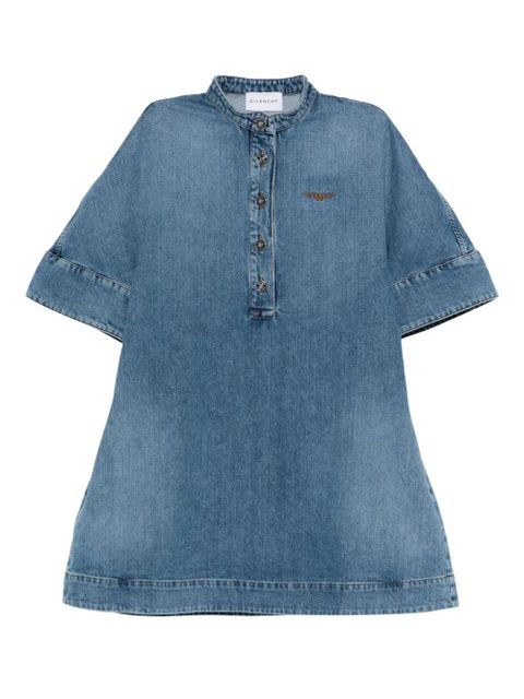Givenchy embroidered button-placket mini dress - Blue - zdjęcie produktu nr 1