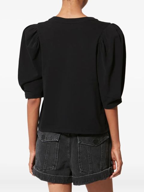 ISABEL MARANT Maeliss Tee puff-sleeve T-shirt - Black