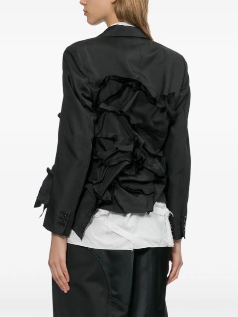 Comme Des Garçons ruffled notched-lapels jacket - Black