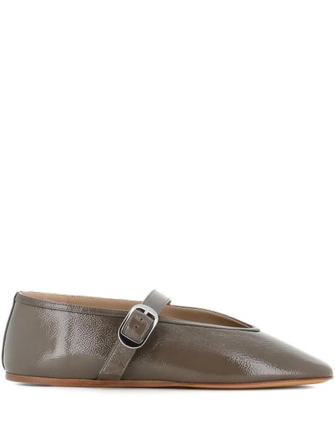 Le Monde Beryl buckle-strap leather ballet flats - Brown - zdjęcie produktu nr 1