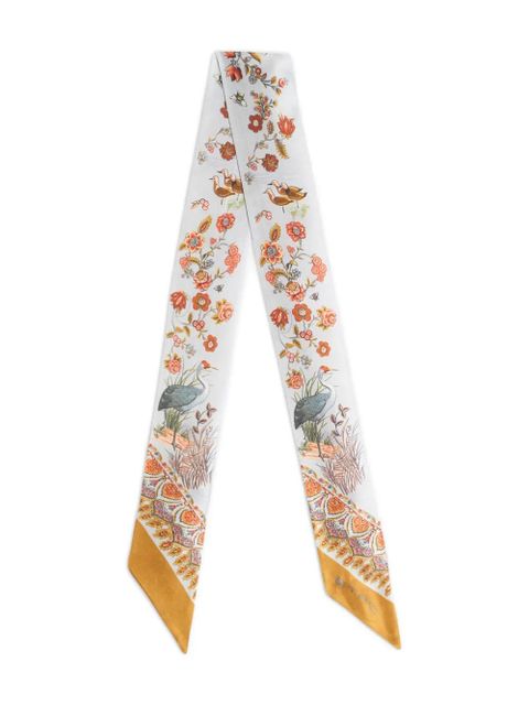 ETRO paisleyina paisley flora fauna-print silk scarf - Neutrals - zdjęcie produktu nr 1