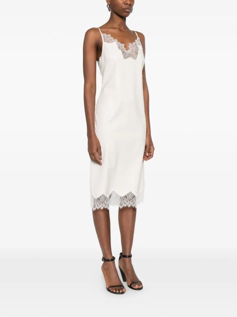 Coperni lace-trim midi dress - White