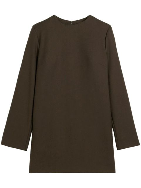 AMI Paris long sleeve wool dress - Brown - zdjęcie produktu nr 1