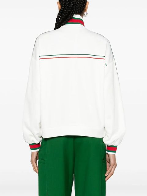 Gucci Web-stripe technical-jersey jacket - White