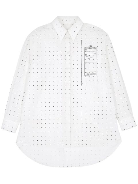 MM6 Maison Margiela polka dot-print cotton shirt - White - zdjęcie produktu nr 1