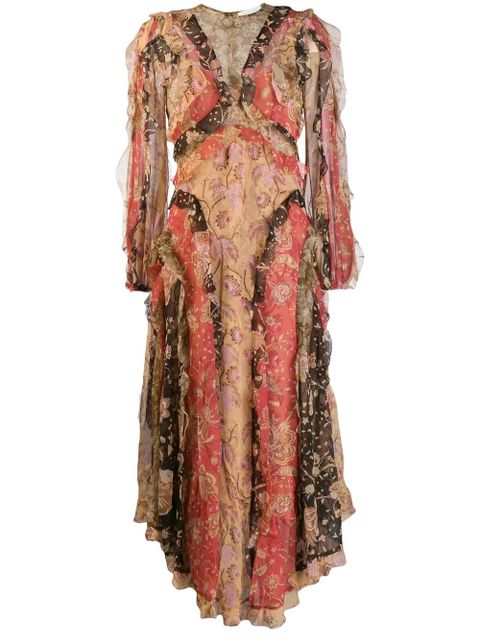 ZIMMERMANN floral patchwork dress - Orange - zdjęcie produktu nr 1