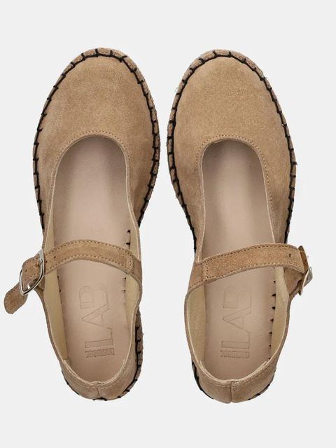 Answear.LAB espadryle zamszowe kolor beżowy na platformie