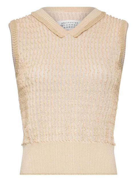 Maison Margiela polo-collar vest - Neutrals - zdjęcie produktu nr 1