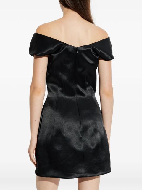 Alexander McQueen off-shoulder mini dress - Black