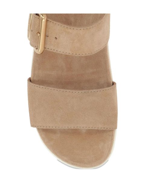 Miu Miu buckled-strap suede sandals - Neutrals - zdjęcie produktu nr 2